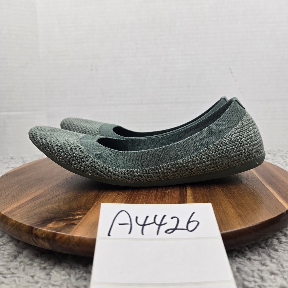 Allbirds Womens 8.5 Tree Breezer Rugged Green Knit Slip Round Toe Ballet Flat